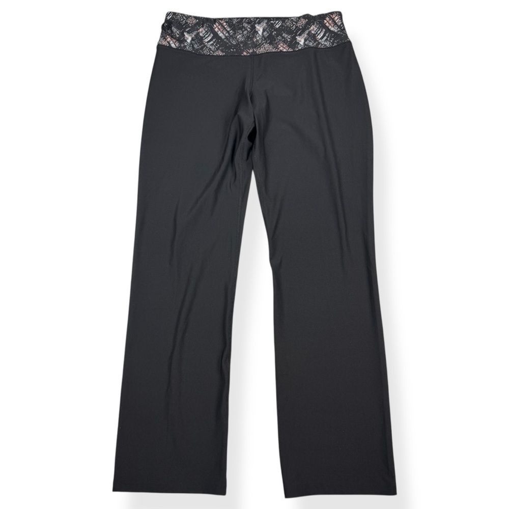 Crivit Leggings Womens L‎ Large Black Straight Leg Athletic Leggings Wide Waist